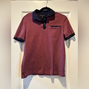Banana Republic Maroon Polo with Navy Trim